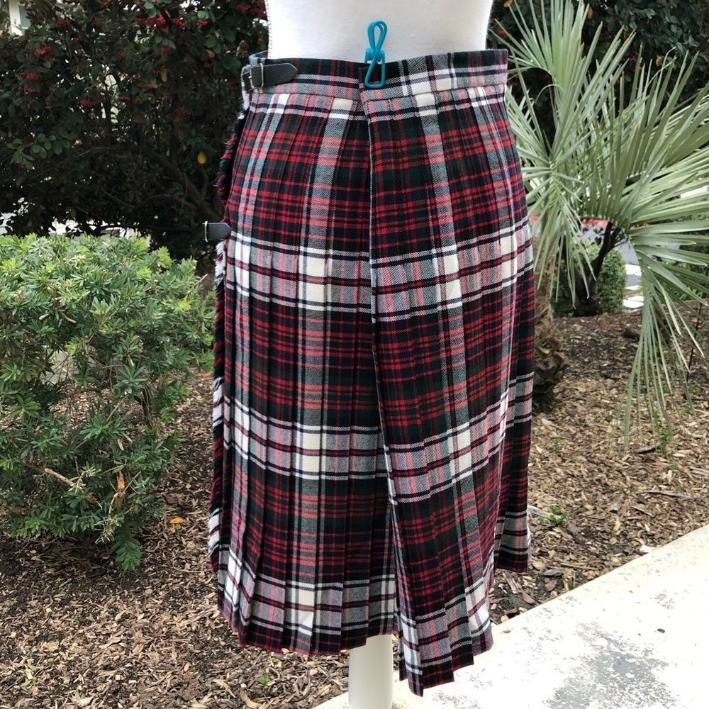 Strathmore Plaid Kilt US Size 16 Red, Green, White - Picture 3 of 5